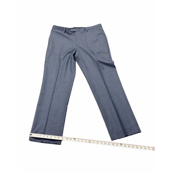 Banana Republic x Marzotto Tessuto Men's 38x32 Blue Wool Dress Pants - Picture 6 of 8